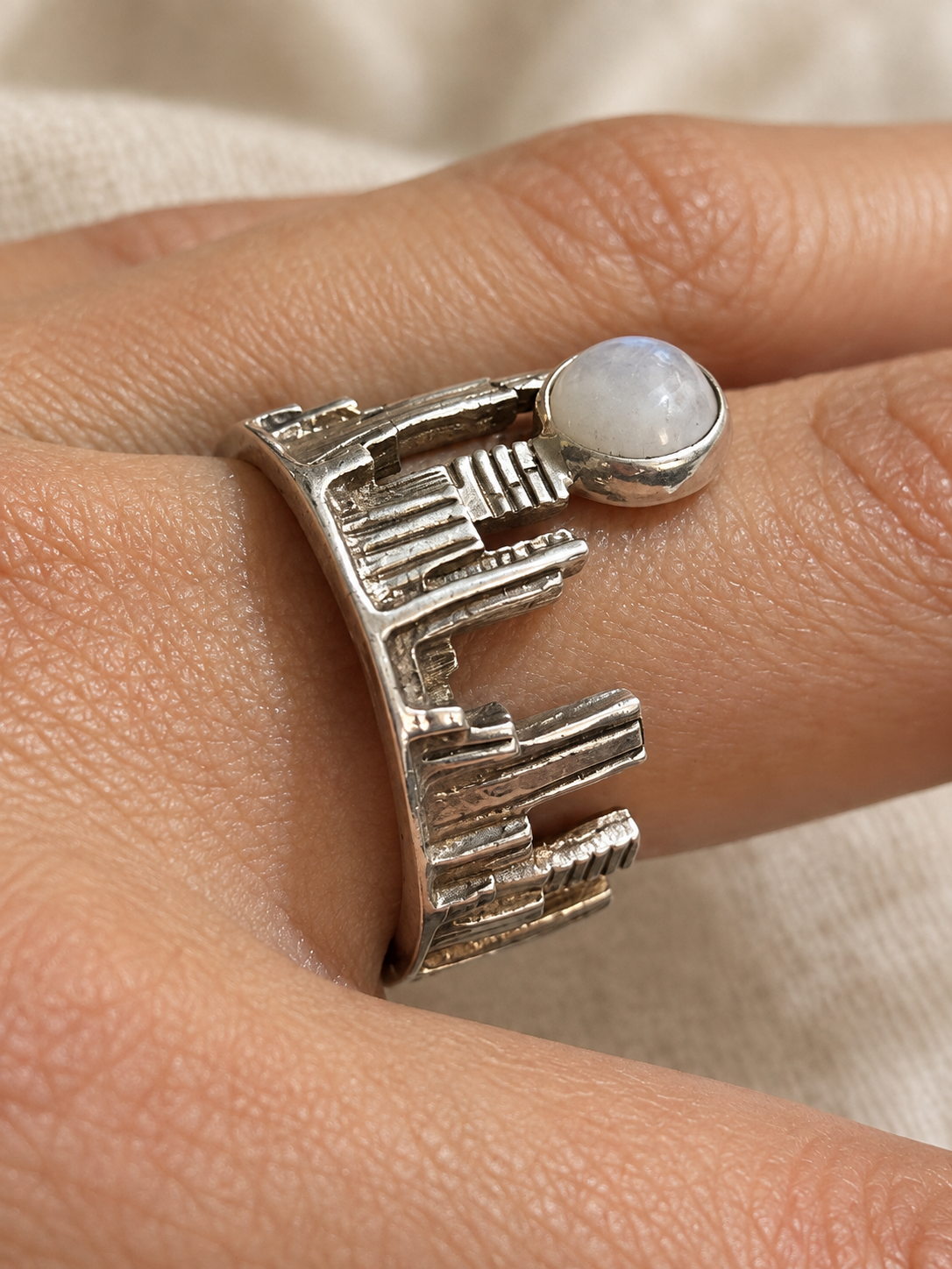 Anillo Selene - Piedra Luna