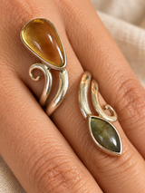 Anillo Solara - Ámbar y Labradorita
