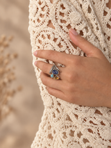 Anillo Trinity - Ámbar, Turquesa, Lapislázuli