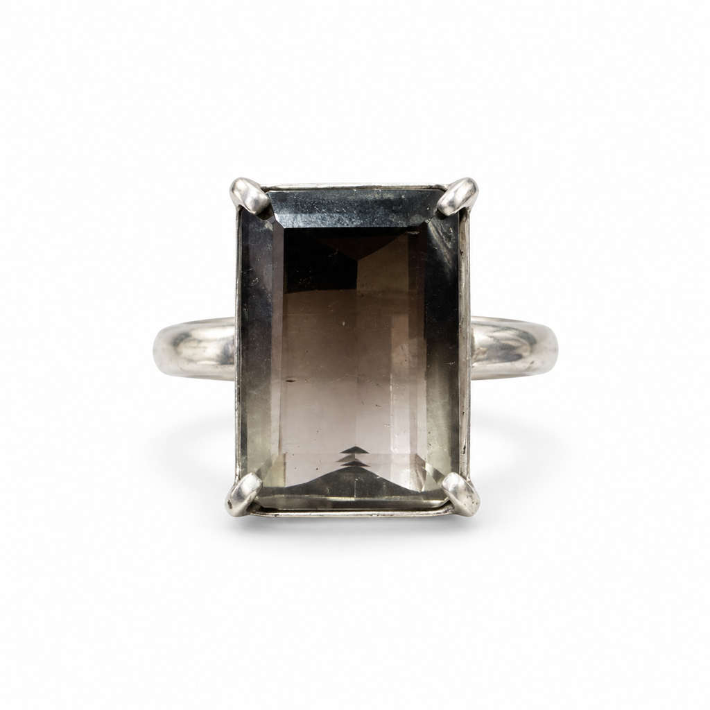 Anillo Gaia - Cuarzo ahumado