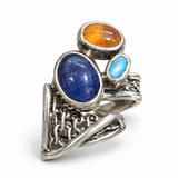 Anillo Trinity - Ámbar, Turquesa, Lapislázuli